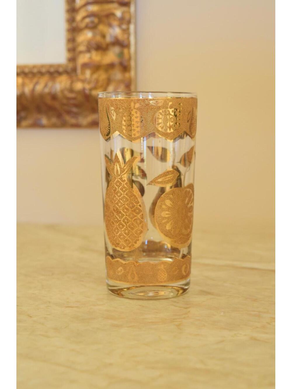 Culver "Florentine" Highball Glass with 22k Gold
